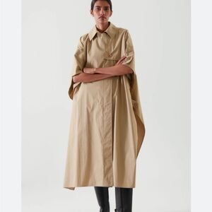 Cos Relaxed-fit Cape In Beige